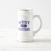 - Spartans - alto del oeste - curva del oeste Wisc Taza De Café