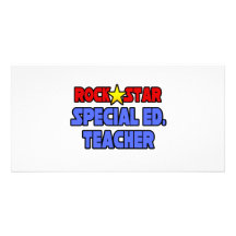 Special Ed de la estrella del rock. Profesor Tarjeta Personal Con Foto