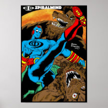 SPIRALMIND que golpea las ilustraciones modelas de Poster