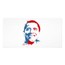 Splat de Obama Tarjeta Con Foto Personalizada