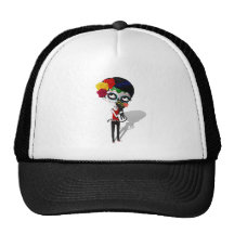 Spooky Dia de Los Muertos Girl Gorras