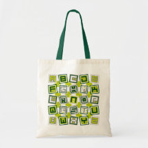 Square Type (green) Einkaufstaschen