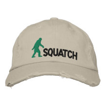 squatch con el logotipo grande de Bigfoot Gorra De Béisbol Bordada