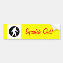 ¡squatch.png, Squatch hacia fuera! Pegatina De Parachoque
