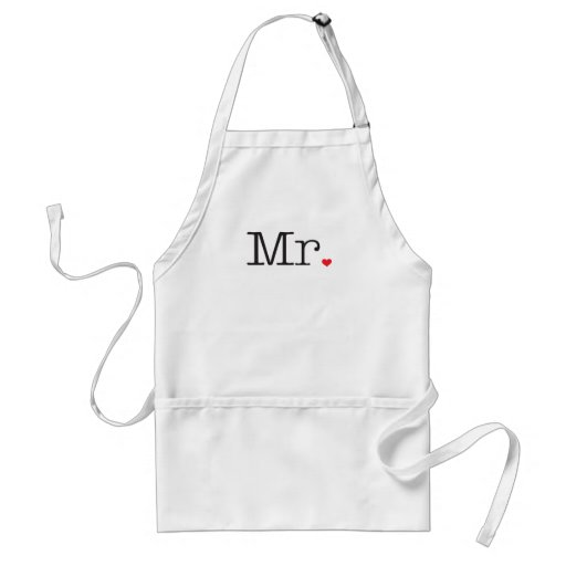 Sr. Apron colores negros y rojos del | Delantal