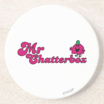 Sr. Chatterbox Logo Posavasos Para Bebidas