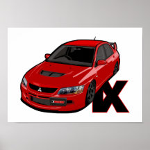 SR. de Mitsubishi EVO IX Posters