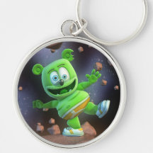 Sr. señor Gummibär Asteroid Keychain Llaveros