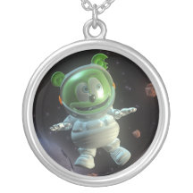 Sr. señor Gummibär Astronaut Necklace Joyeria Personalizada