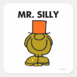 Sr. Silly Classic Pegatinas Cuadradas Personalizadas