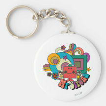 Sr. Strong Swirl Color Llaveros Personalizados