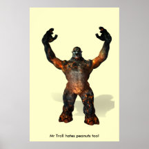 ¡Sr. Troll odia los cacahuetes también! Posters