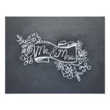 Sr. y señora tarjeta de nota comunicados personalizados