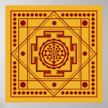 Sri espiritual Yantra Impresiones