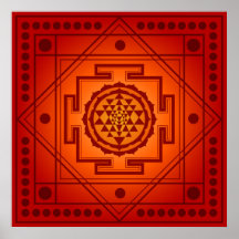 Sri espiritual Yantra Impresiones