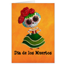 Srta. muerte de Dia de Muertos mexican Tarjetas