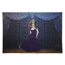 Srta. Priscilla Velvet Placemat Manteles Individuales