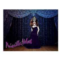 Srta. Priscilla Velvet Postcards Postales