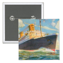 SS Bremen en el mar Pin