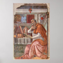 St Augustine en su estudio Poster