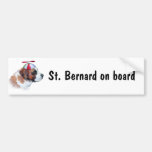 St Bernard a bordo pegatina para el parachoques Etiqueta De Parachoque