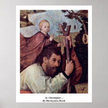 St Christopher. , Por Hieronymus Bosch Posters