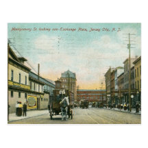 St. de Montgomery, vintage 1908 de Jersey City NJ Tarjeta Postal