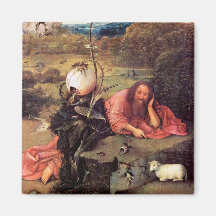 St John el Bautista en el desierto (meditación) Imán Para Frigorífico