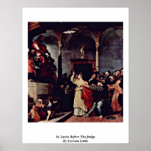St Lucia antes del juez de Lorenzo Lotto Impresiones