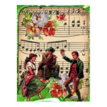 St. Pat feliz de Janiece Senn Postal