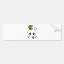 St Patricks Skully Pegatina De Parachoque