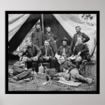 Staff de general Porter's con George Custer 1862 Posters