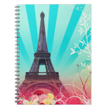 Starburst París floral Libreta Espiral