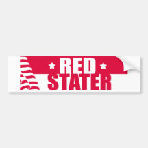 Stater rojo pegatina de parachoque