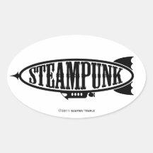 Steamfish Pegatina De Ovaladas