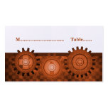 Steampunk adapta la tarjeta del lugar, naranja plantilla de tarjeta de visita