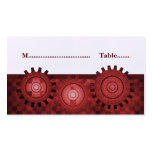 Steampunk adapta la tarjeta del lugar, roja tarjetas de negocios