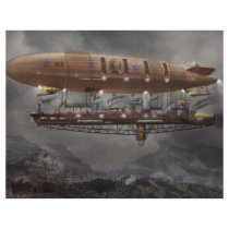 Steampunk - dirigible no rígido - dirigible Maximu folletos