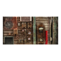 Steampunk - el futuro tarjetas fotograficas 