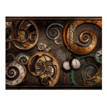 Steampunk - extracto - tiempo es complicado tarjetas postales
