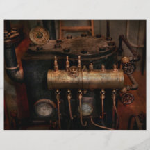 Steampunk - fontanería - la matriz de la válvula flyer personalizado