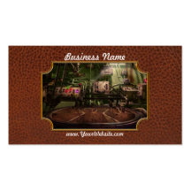 Steampunk - naval - esto es donde hago mi trabajo plantilla de tarjeta personal