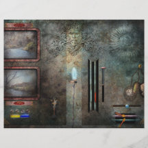 Steampunk - panel de control tarjeta publicitaria