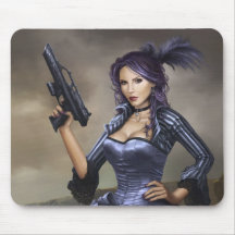 Steampunk Pirate Lady Mousepad A