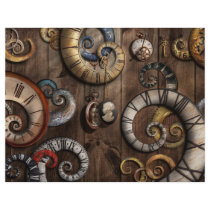 Steampunk - reloj - máquina de tiempo folletos