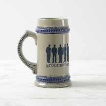 Stein azul de la cerveza del soltero conocido de e taza de café