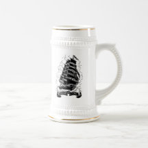 stein de la cerveza de la nave del humo o de fuego taza