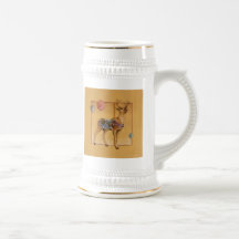 Steins, tazas heladas - reno del carrusel o alces