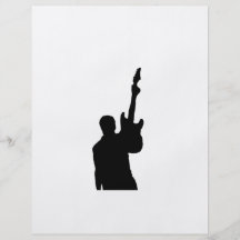 steve que soporta negro sólido de la guitarra flyer a todo color