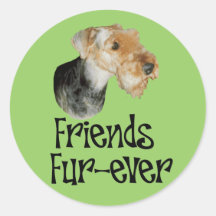 Sticker Airedale Terrier "Freunde Pelz-überhaupt "